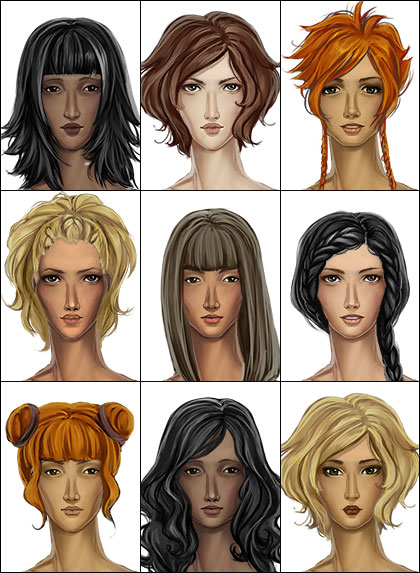 Possible female faces